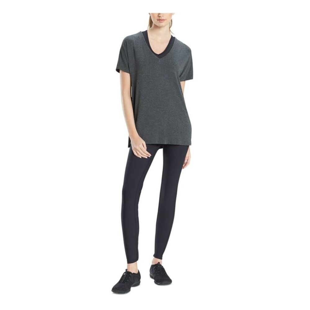 JOSIE Womens Gray Stretch Heather Top S